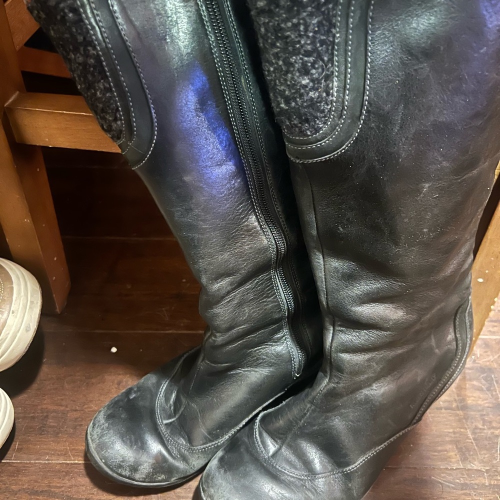 Merrell Larkspur Black Leather Boots size 7.5